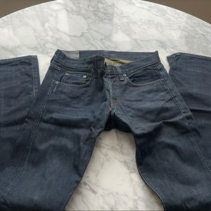 J Brand dark wash skinny fit Legend denim jeans, 28 x 34